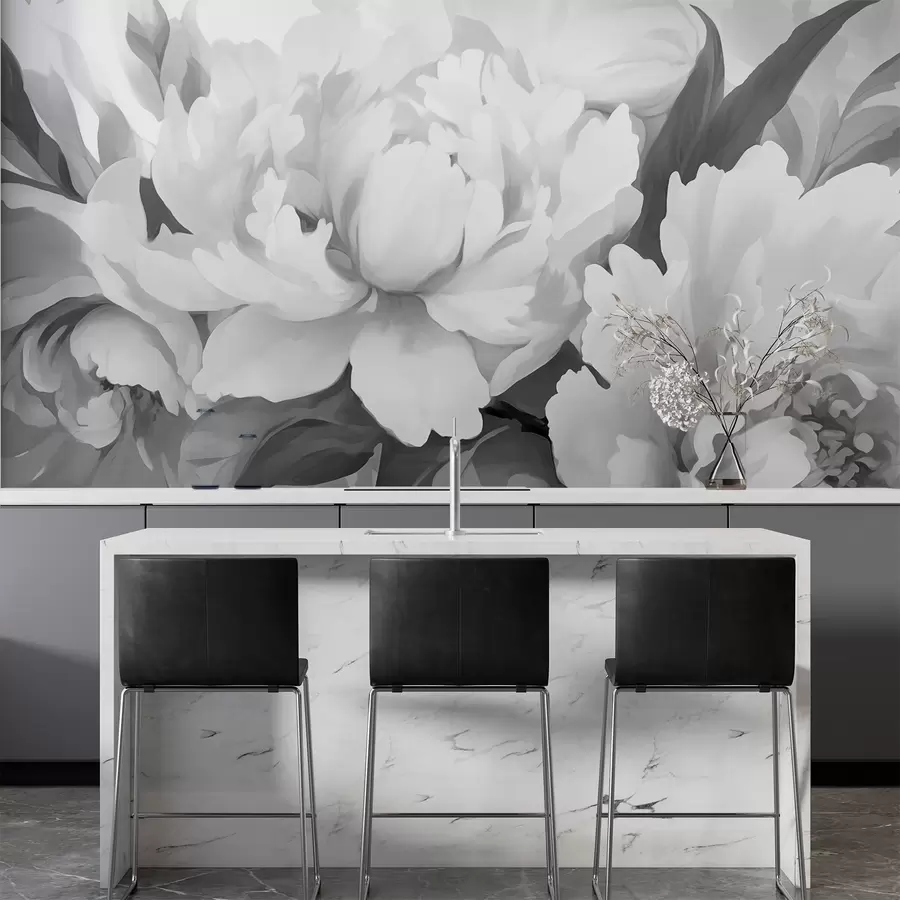 Fototapet Pioner i monokromt w02416