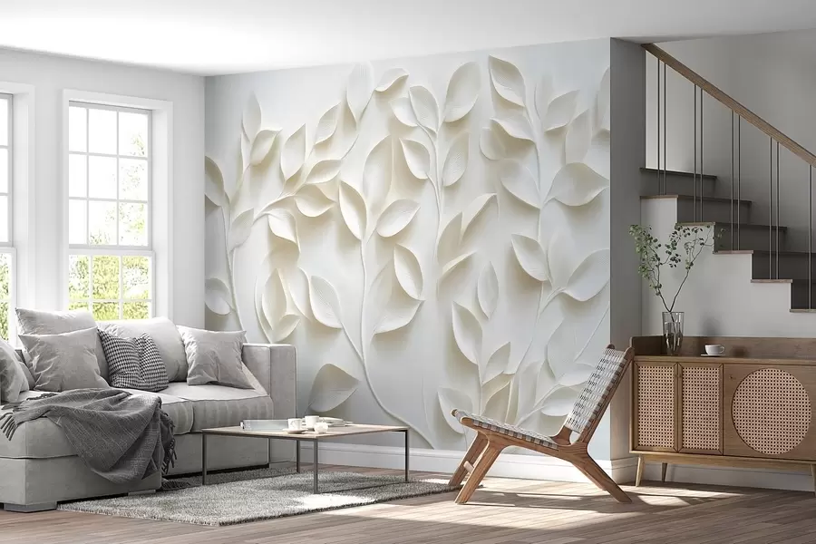 Fototapet Voluminösa grenar med blad w02504