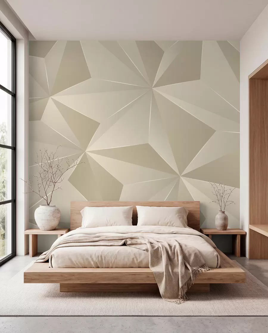 Fototapet Beige geometrisk relief u42449