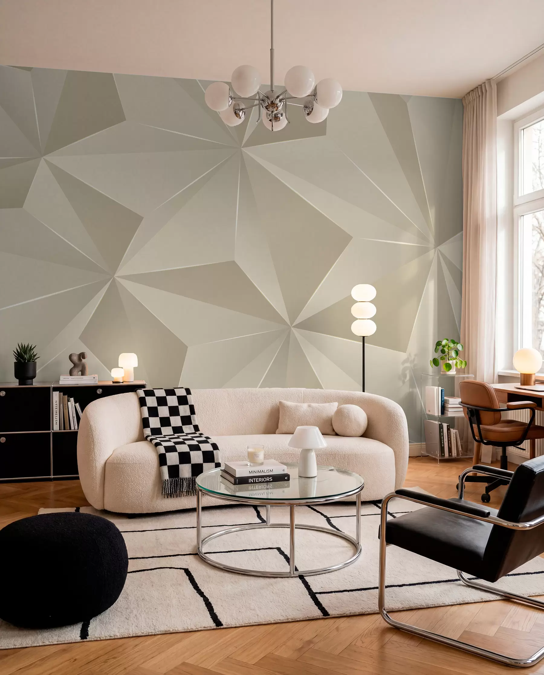 Fototapet Beige geometrisk relief u42449