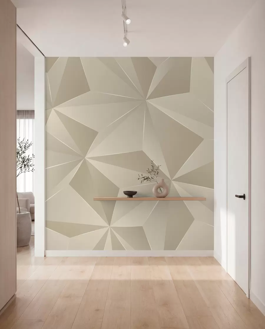 Fototapet Beige geometrisk relief u42449