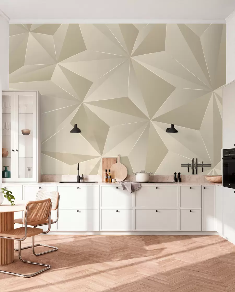 Fototapet Beige geometrisk relief u42449