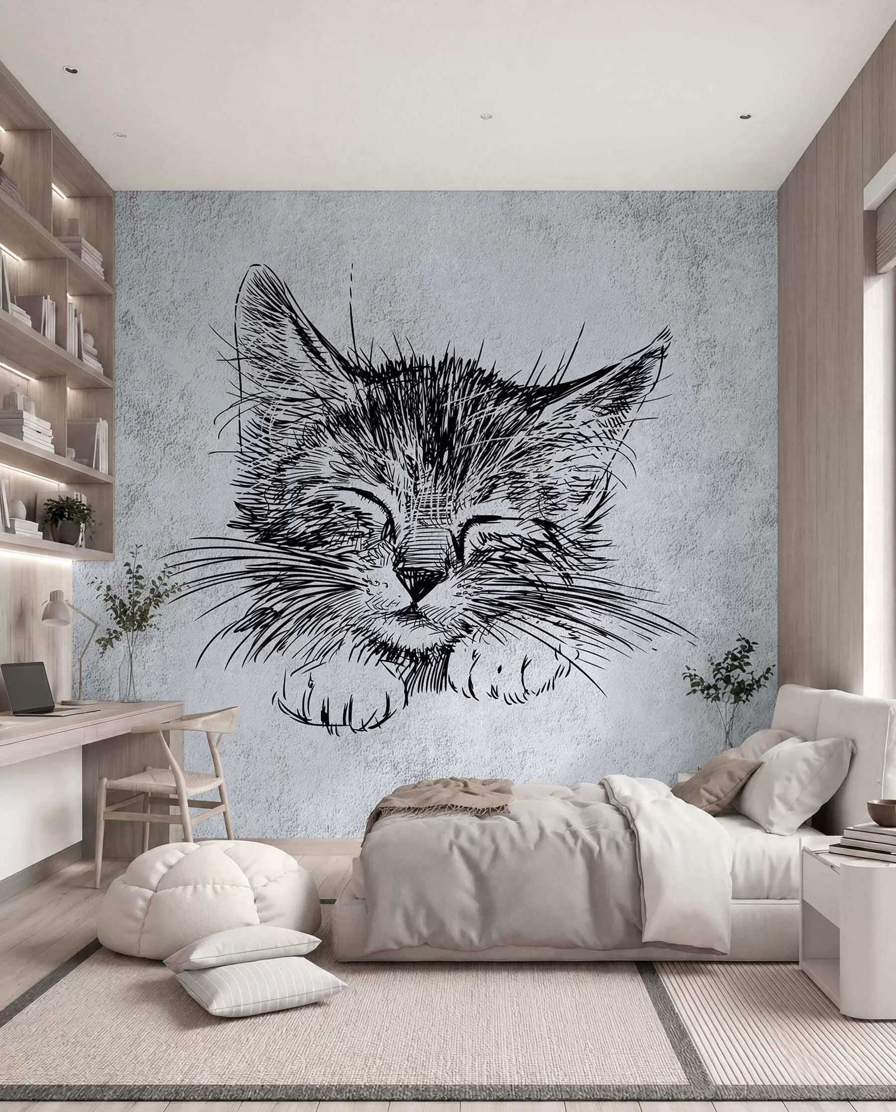 Fototapet Katt, kattdjur från köttätare u43536