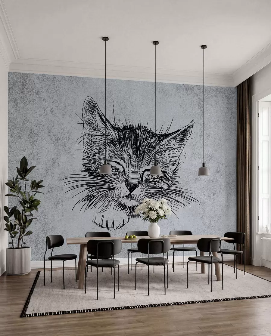 Fototapet Katt, kattdjur från köttätare u43536