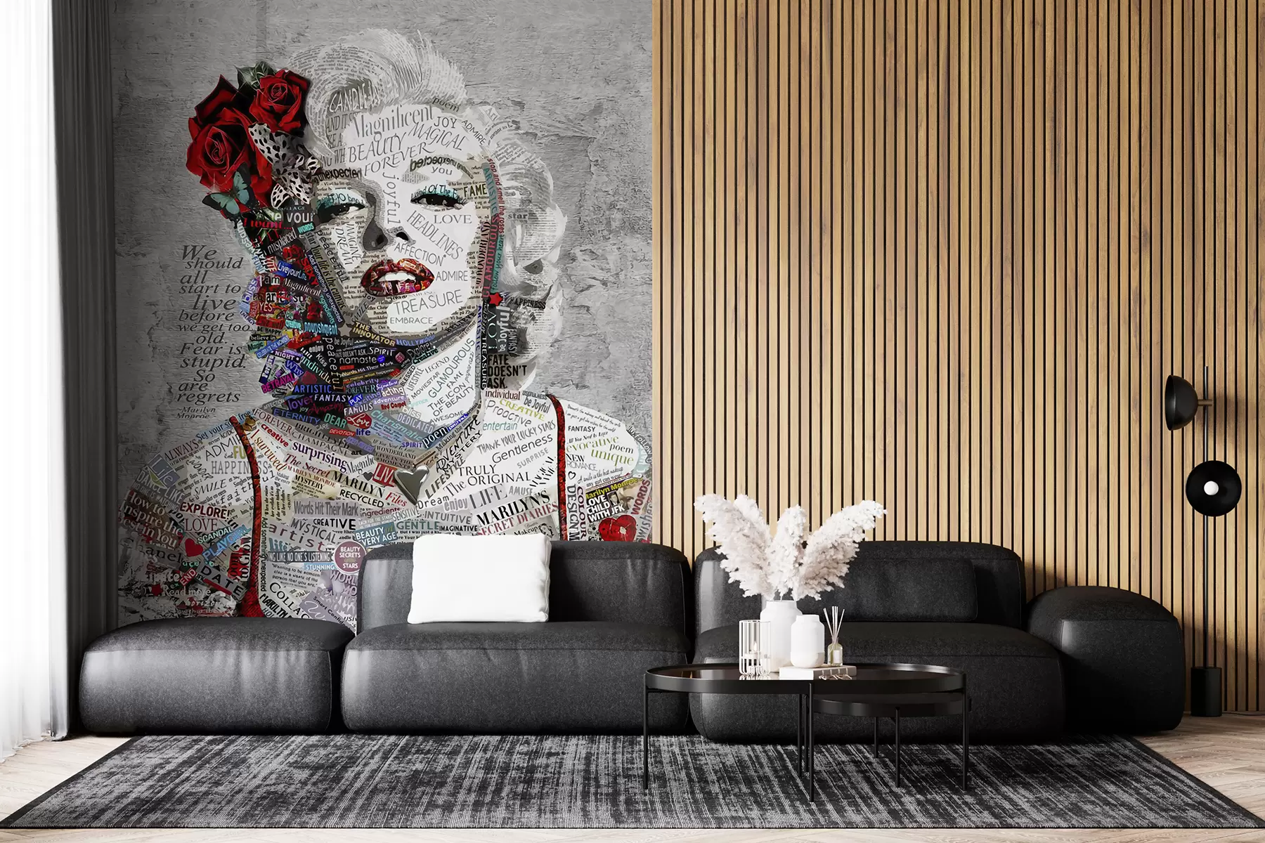 Fototapet Abstrakt porträtt av Marilyn Monroe u45698