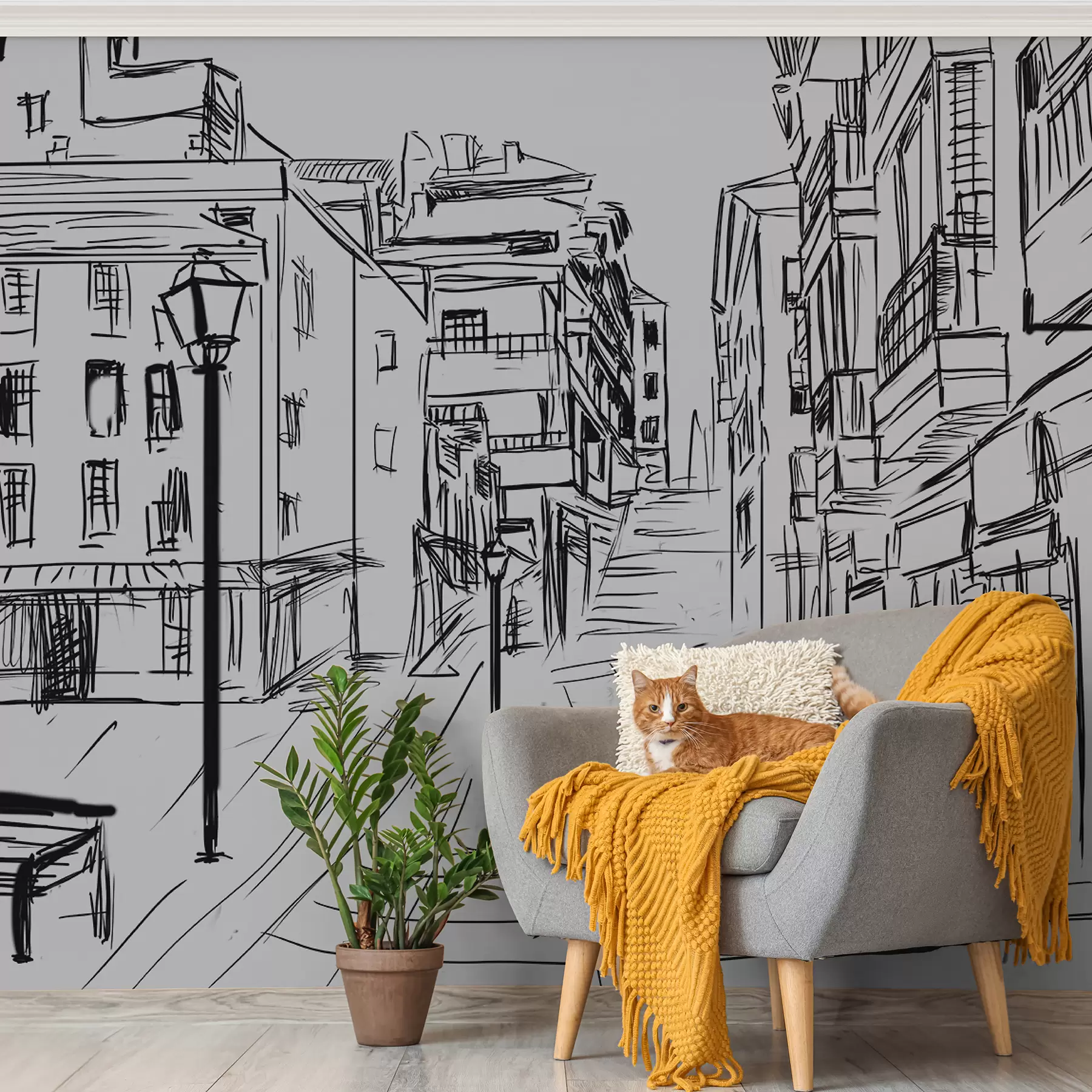 Fototapet Byggnad, svart e infrastruktur u51061