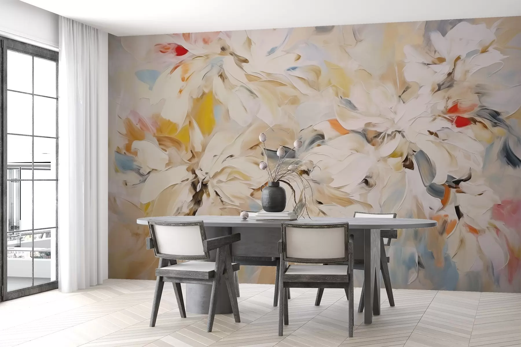 Fototapet Ljus abstraktion imitation av målarstreck w02595