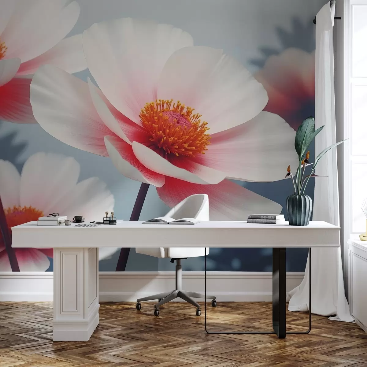 Fototapet Färgglada blommor w02612