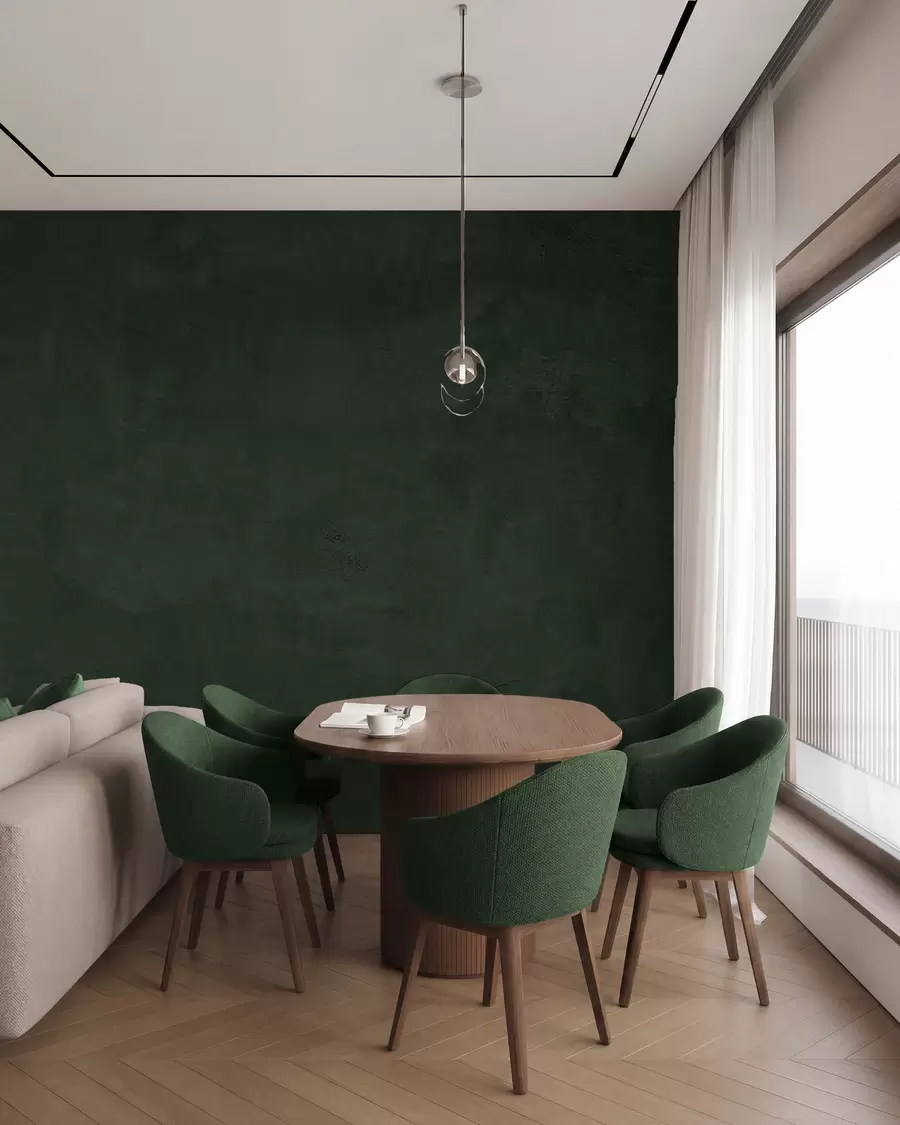 Fototapet Grön bakgrund med betongväggseffekt w02553v1