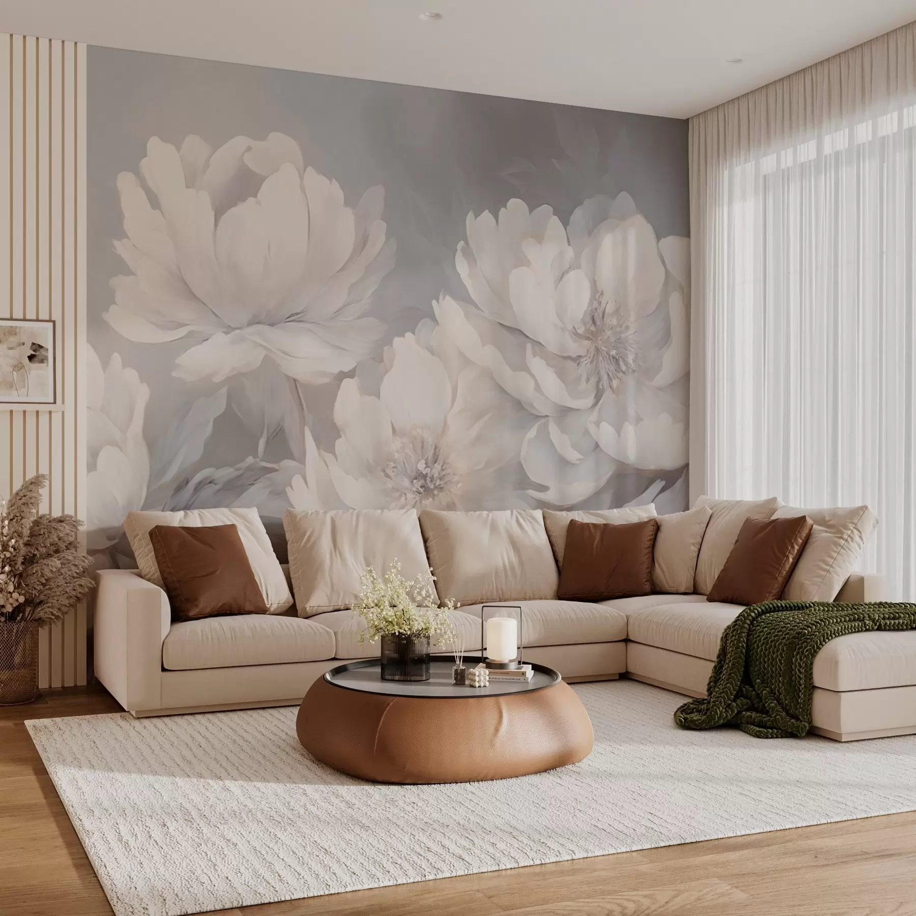 Fototapet Stora ljusa pioner w02572