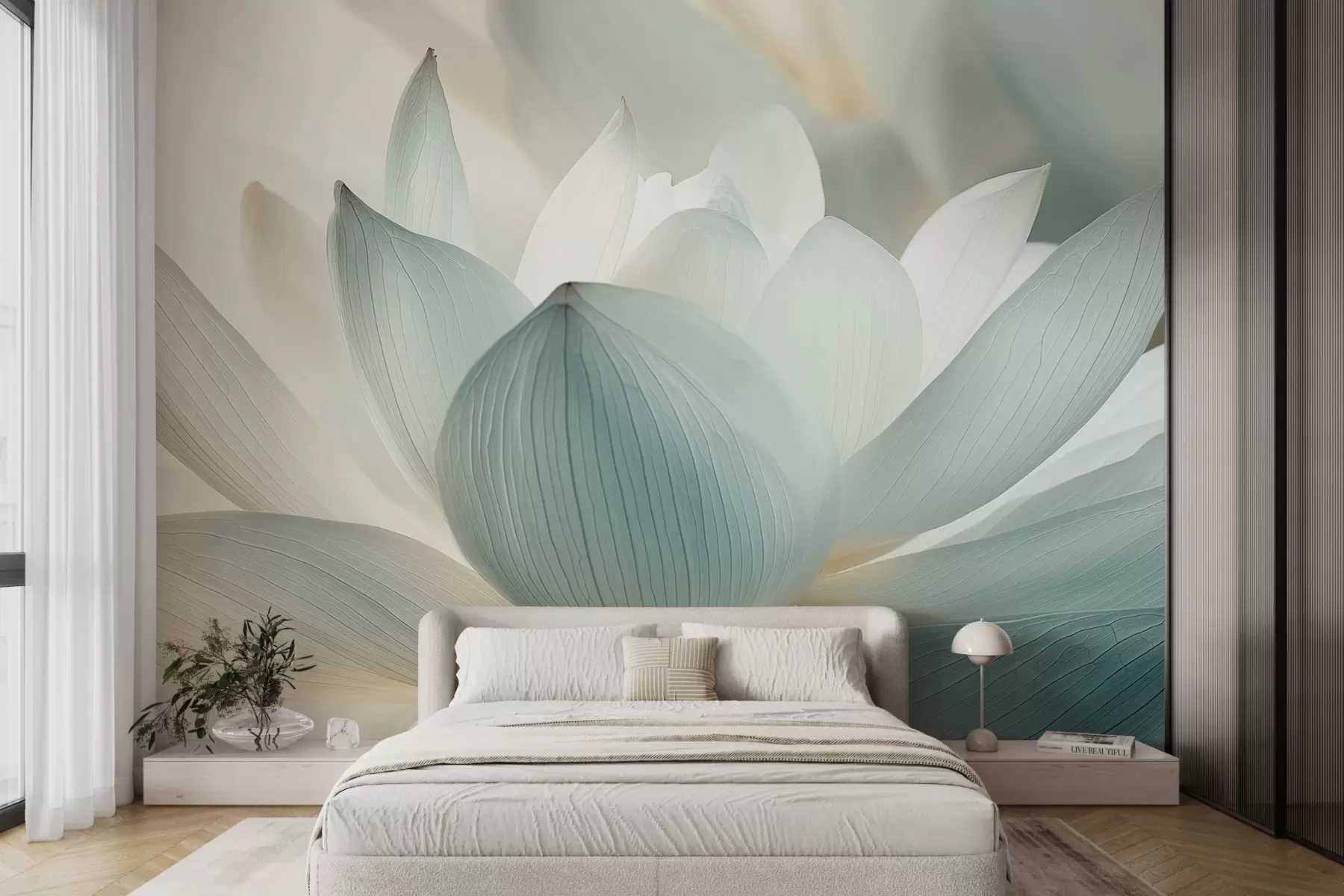 Fototapet Elegant lotus i delikata nyanser w08487