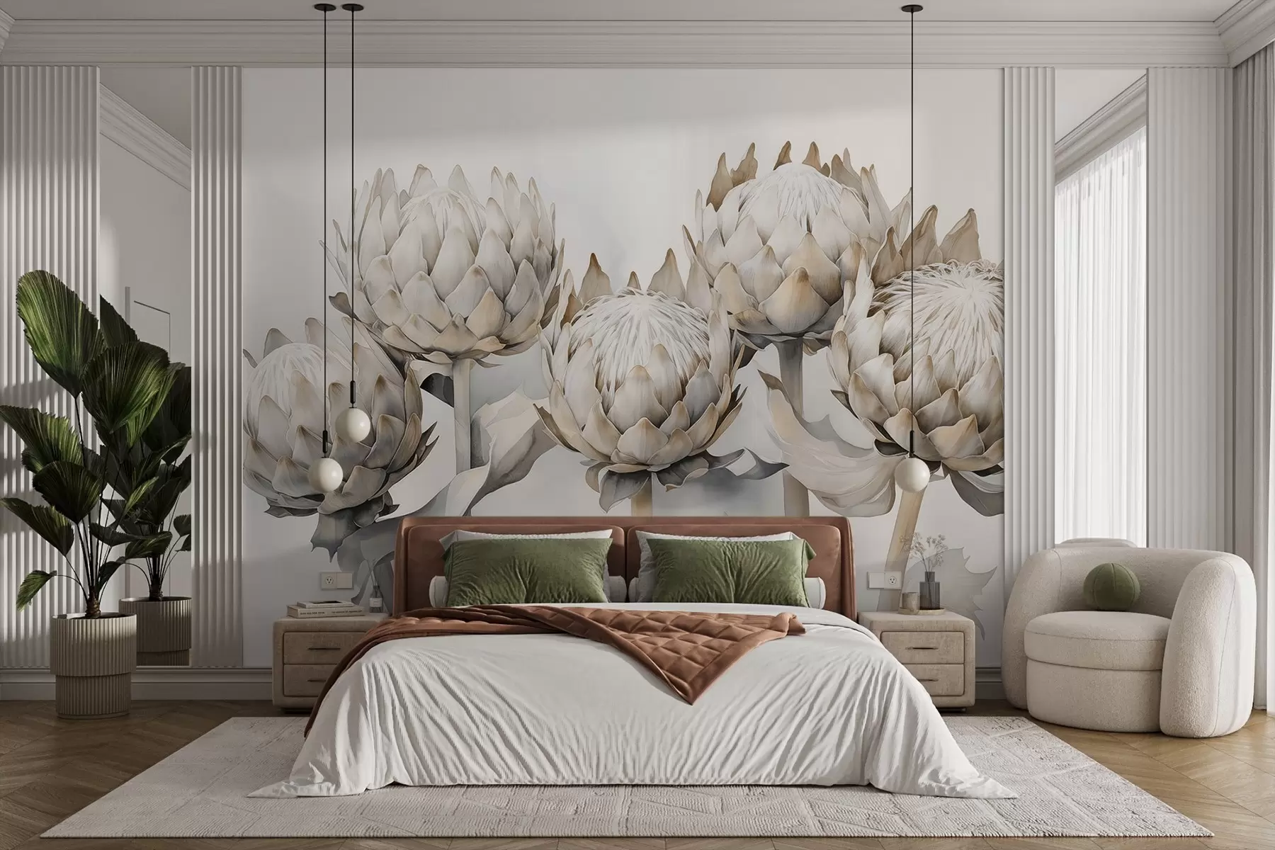 Fototapet Milda proteas akvarell w08593