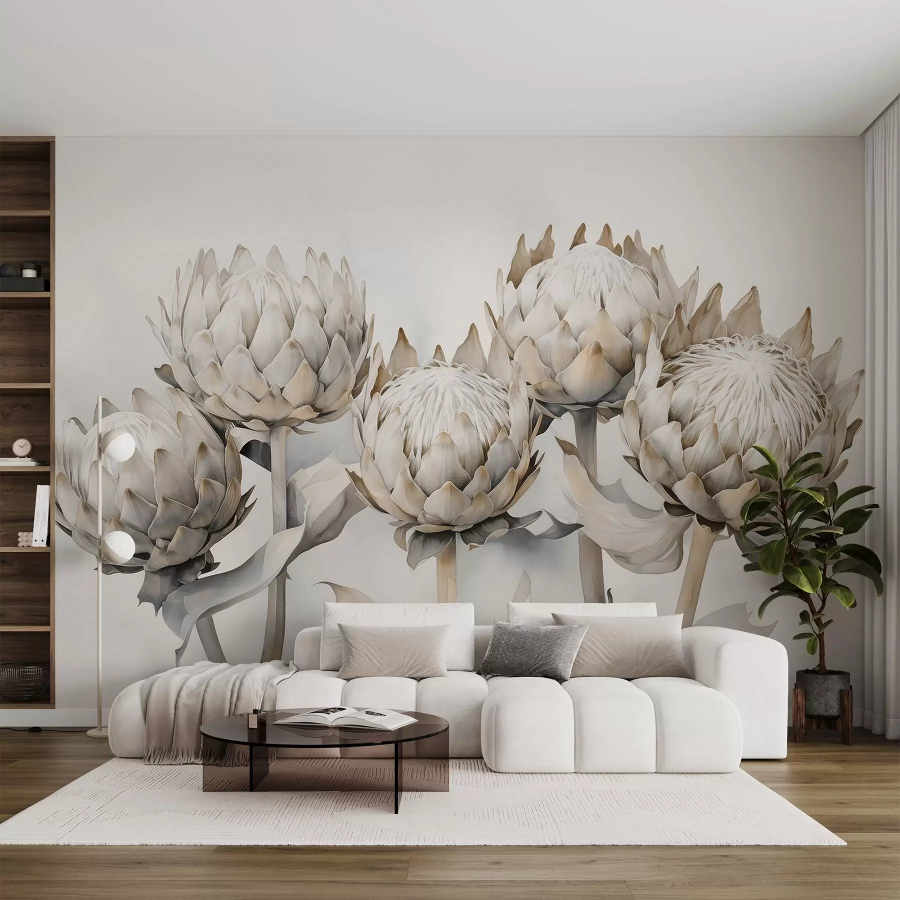 Fototapet Milda proteas akvarell w08593
