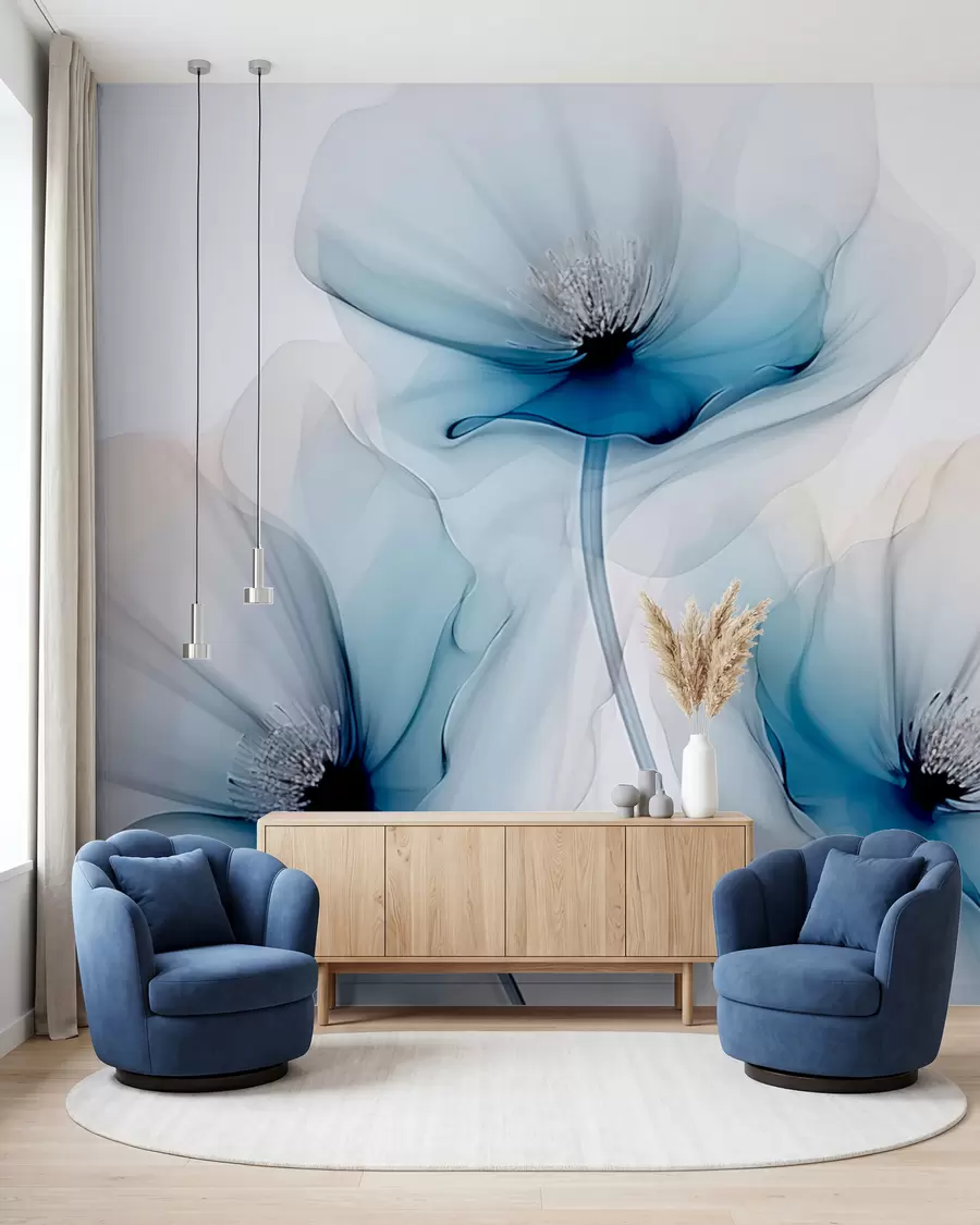 Fototapet Transparenta blommor w02696