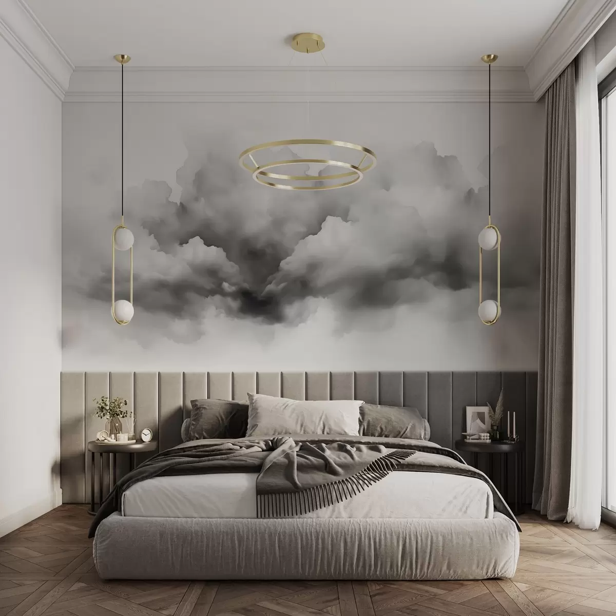 Fototapet Molnimitation akvarell w02727