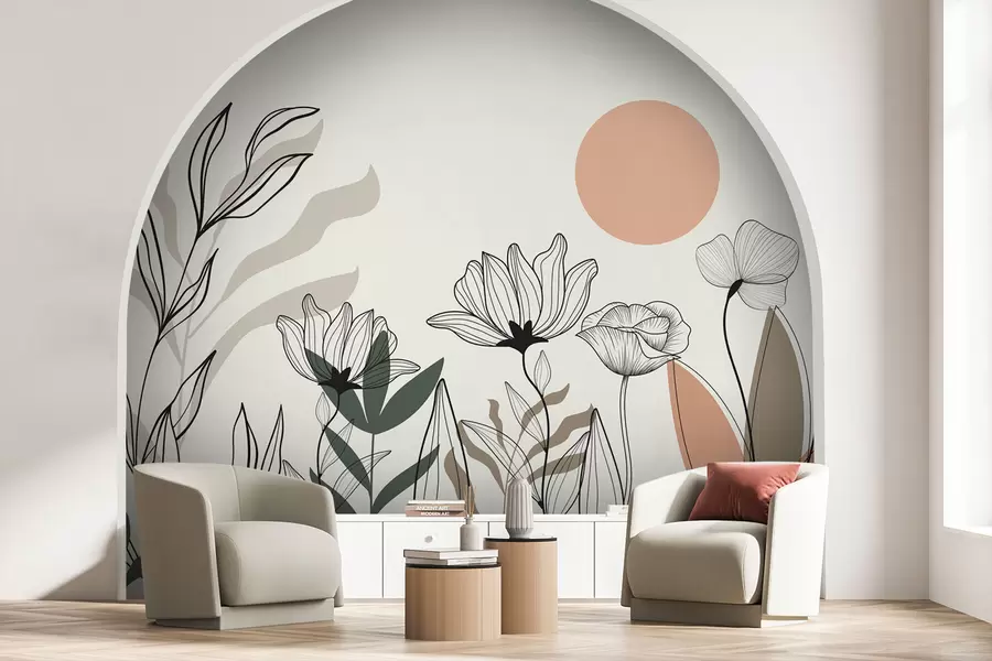 Fototapet Blommor i Boho-stil w02753