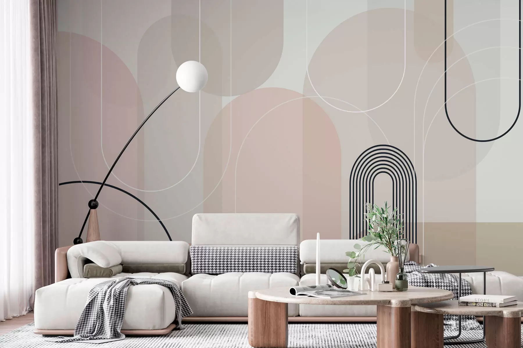 Fototapet Snygga minimalistiska bågar w02826