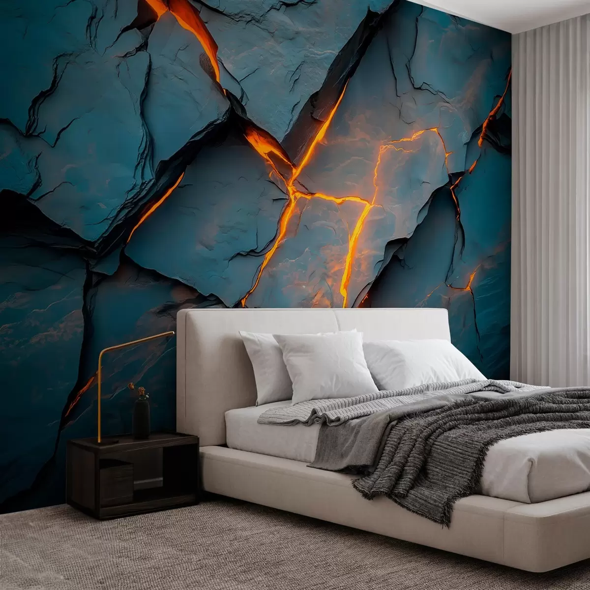 Fototapet Vulkaniska bergarter w02761