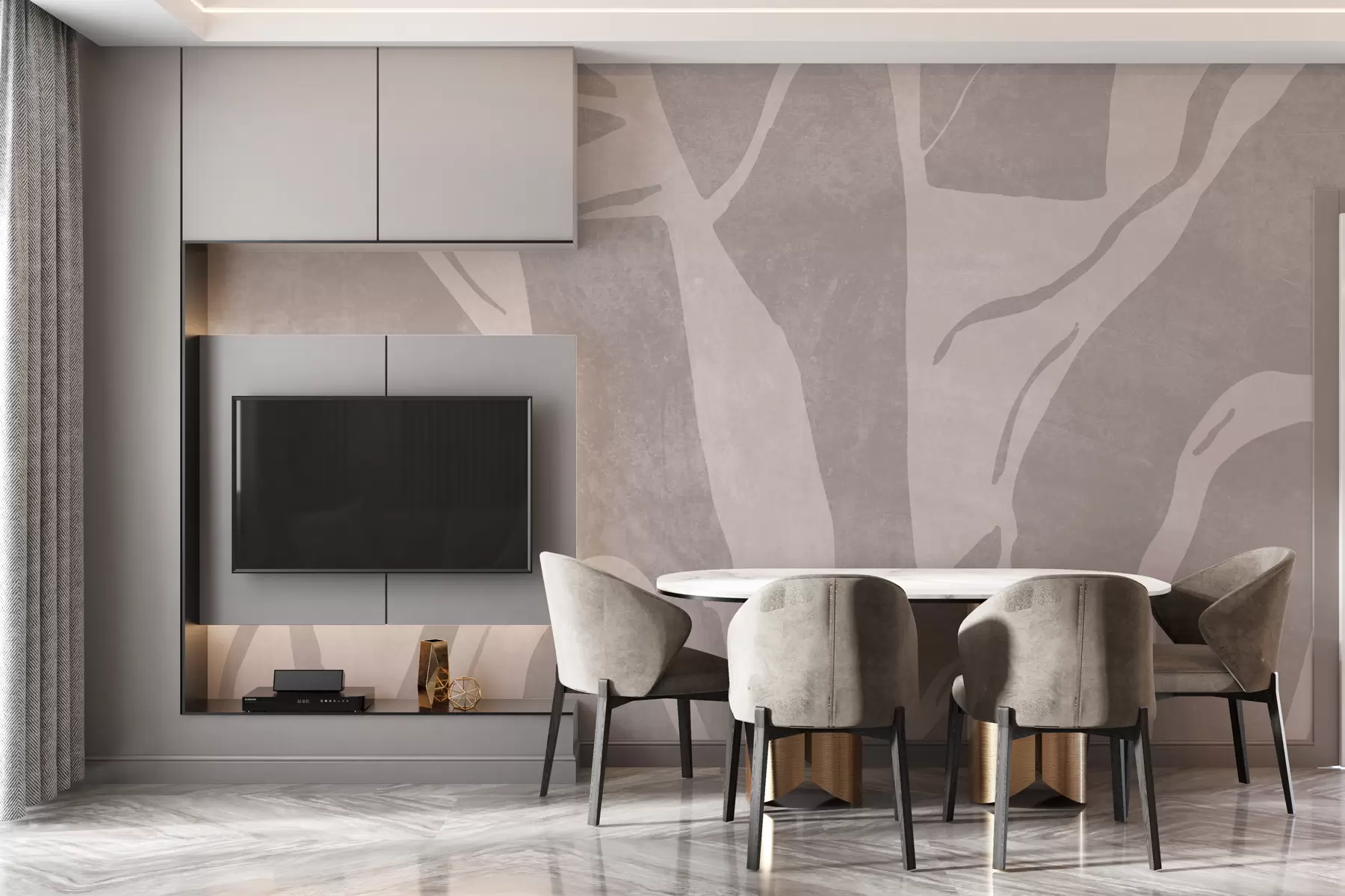 Fototapet Abstrakt geometrisk tapet i grungestil w02917