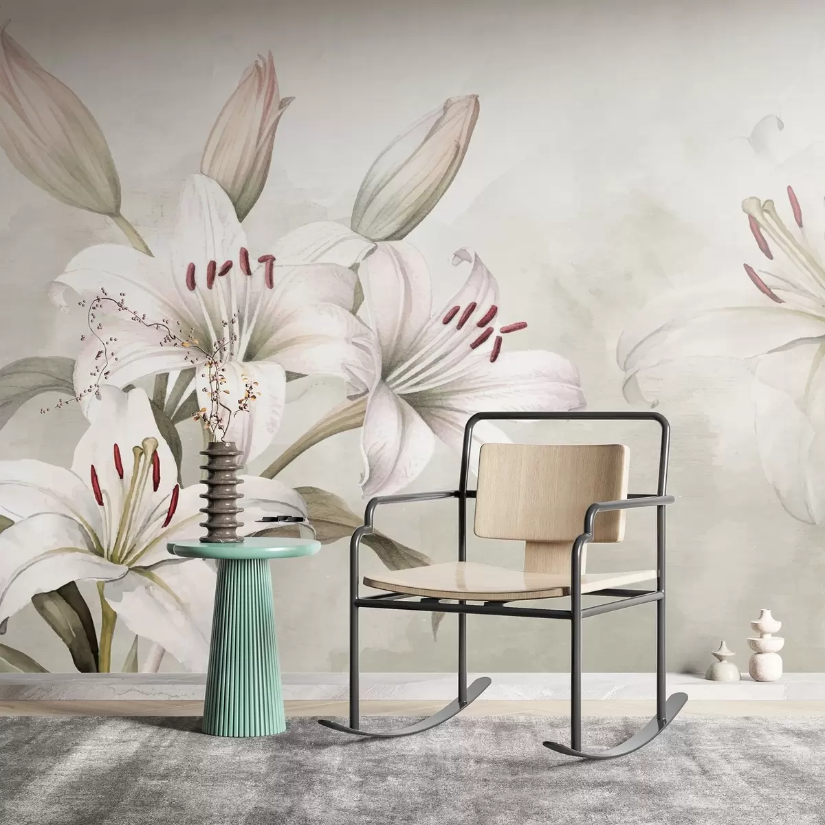 Fototapet Stora vita liljor w02958