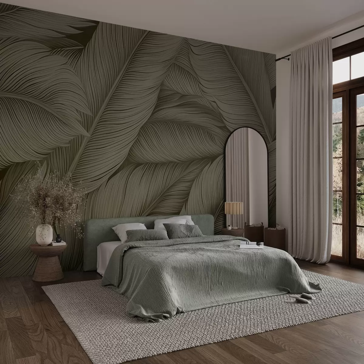 Fototapet Stora målade fjädrar w02973v2