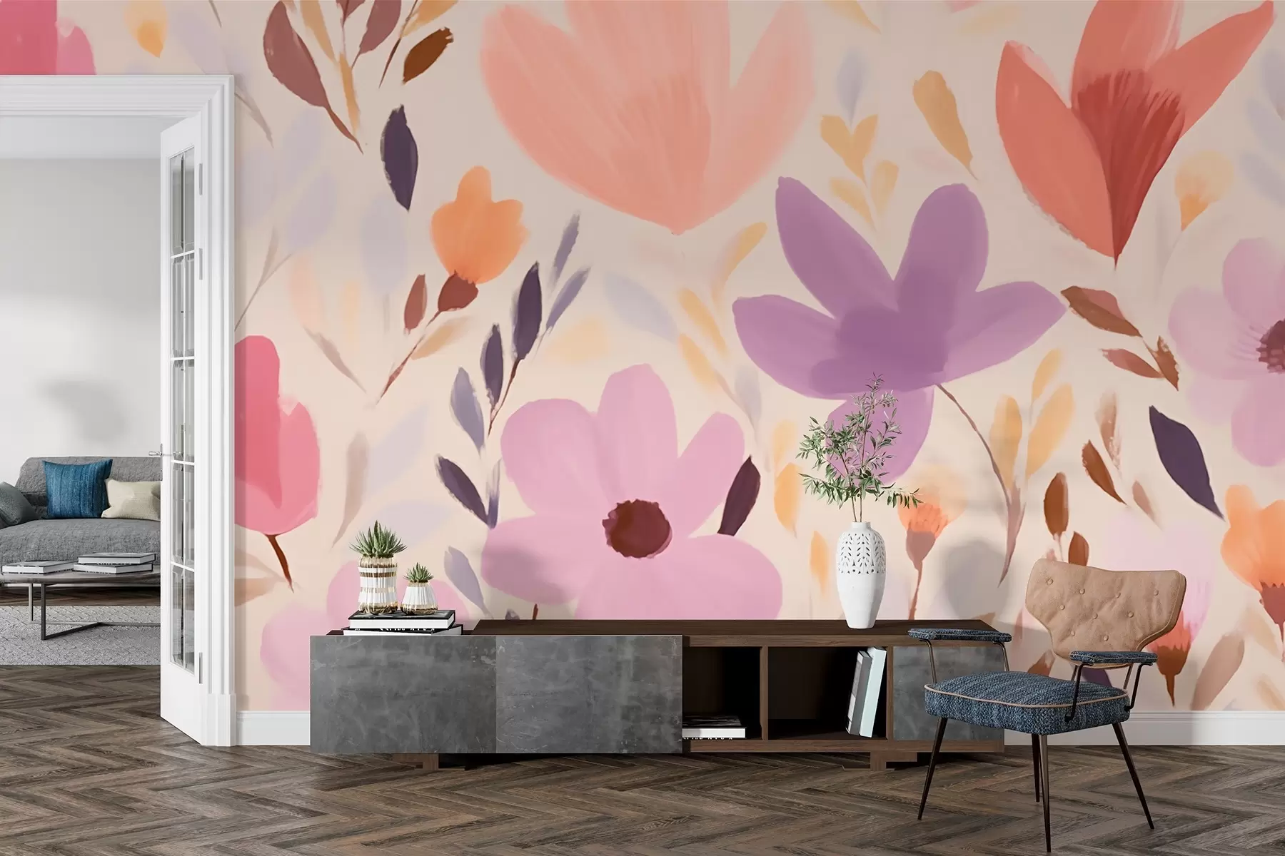 Fototapet Delikat blommönster w03000