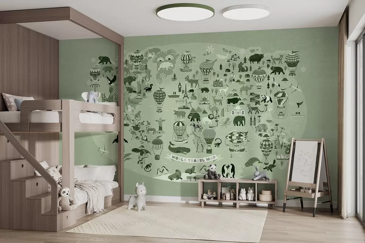 Fototapet Resekarta över världen w08762v2