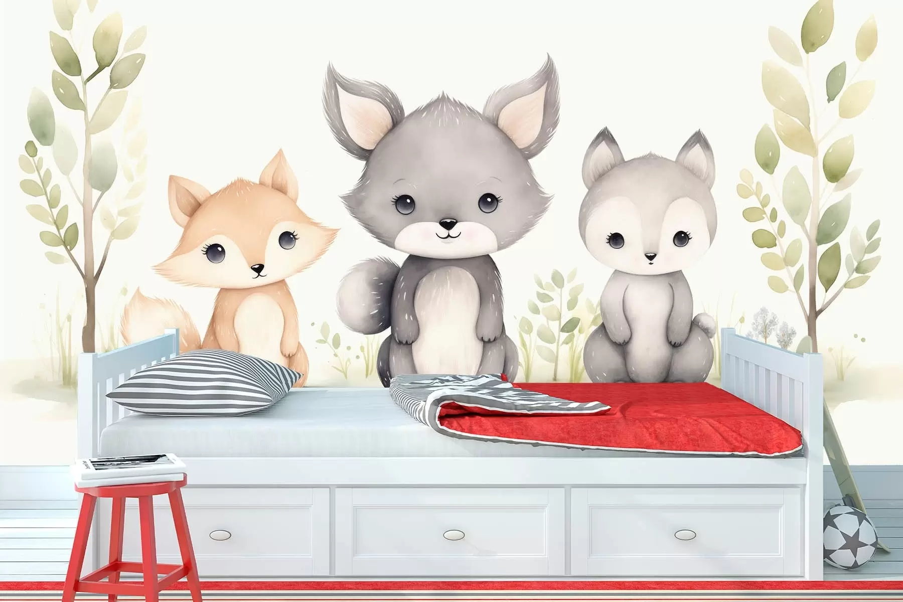 Fototapet Söta små djur w08839