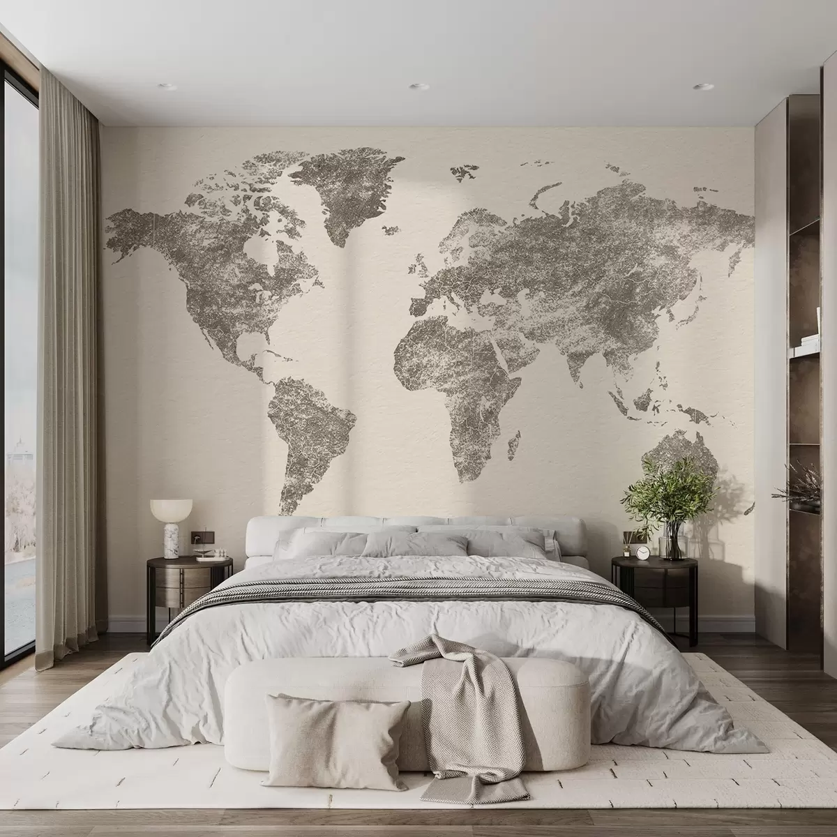 Fototapet Texturkarta över världen w03312v2