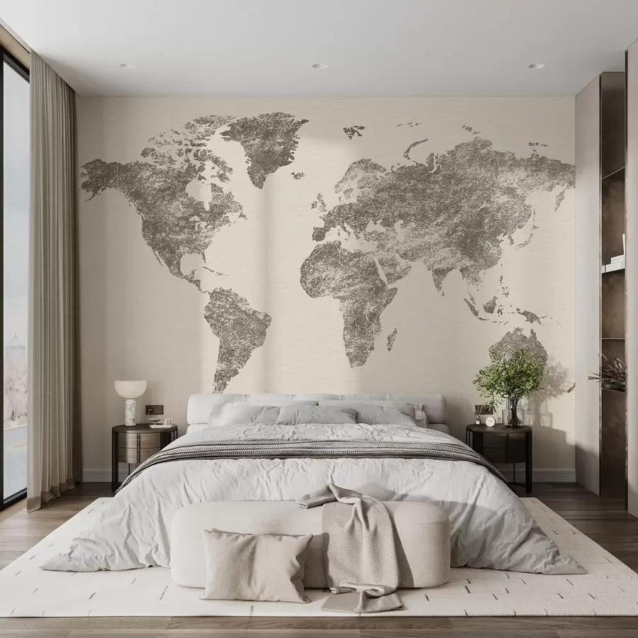 Fototapet Texturkarta över världen w03312v2