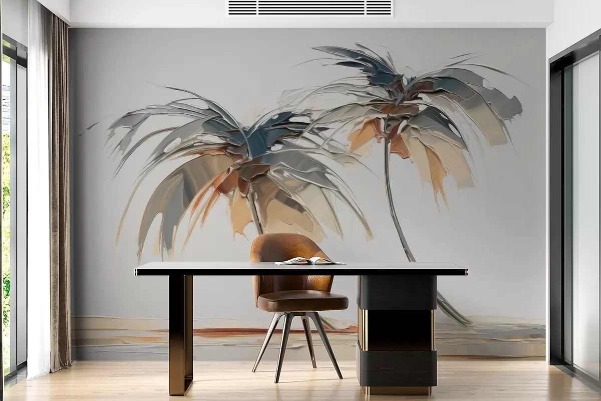 Fototapet Palmer imitation penseldrag w03357