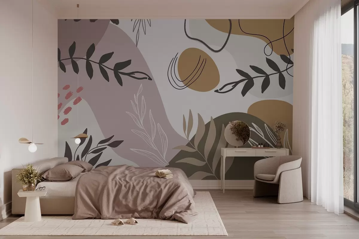 Fototapet Abstrakta växtmotiv w03262