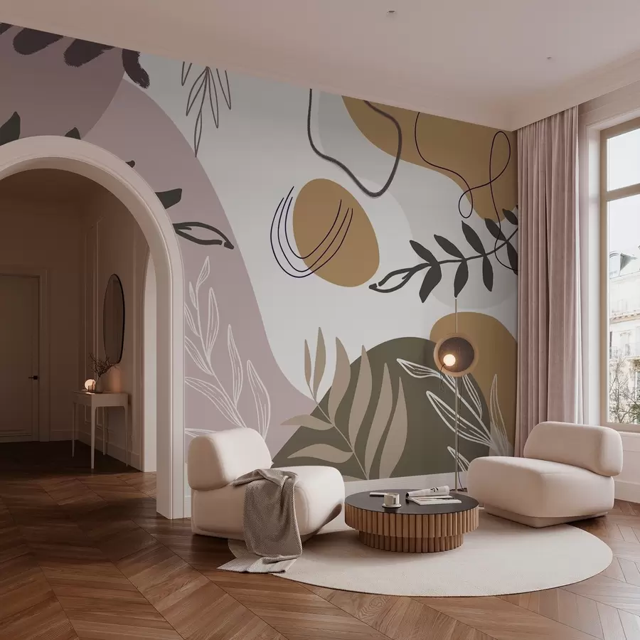 Fototapet Abstrakta växtmotiv w03262