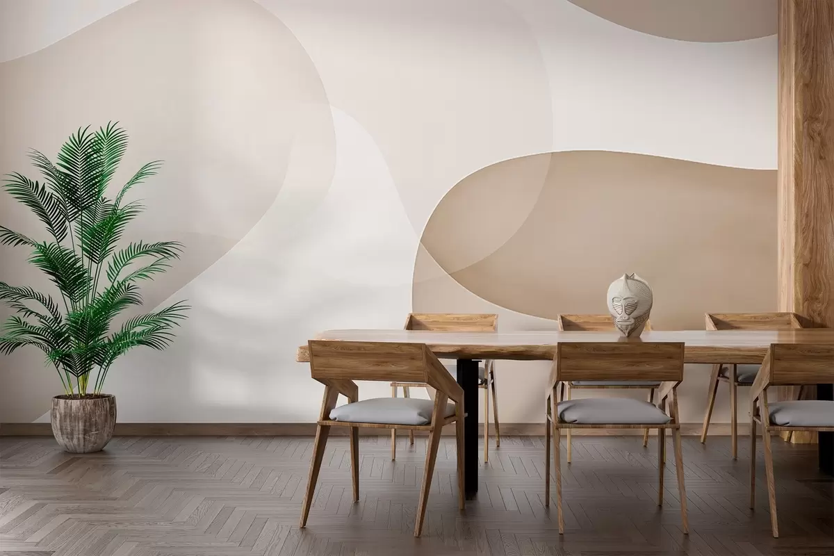 Fototapet Abstraherade silhuetter av berg w03366