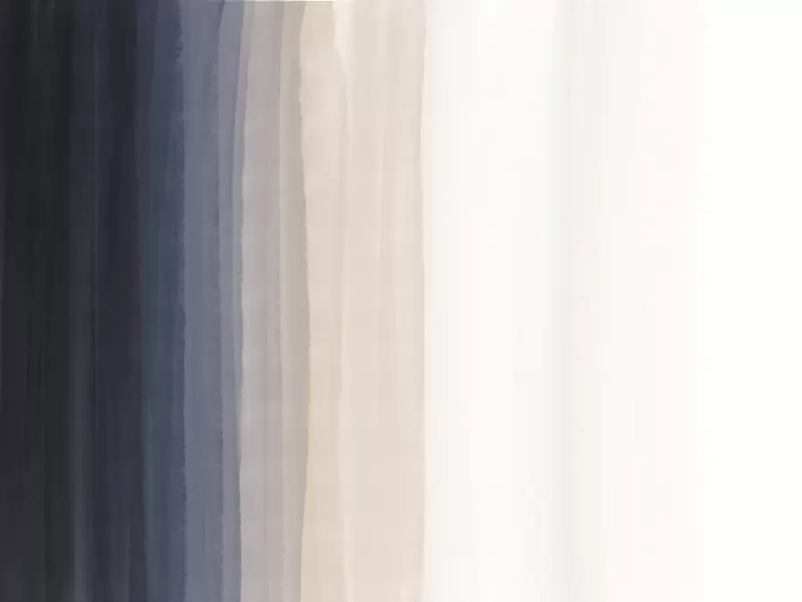 Fototapet Abstrakt minimalistiskt gradienttryck med vertikala ränder i mörkblått, ljus persika och vitt  w08915v1