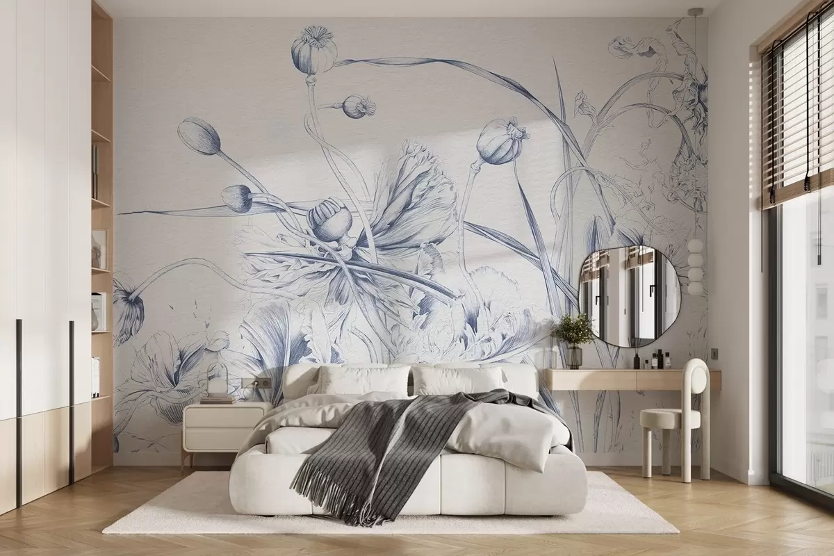 Fototapet Botanisk grafik w08926v2