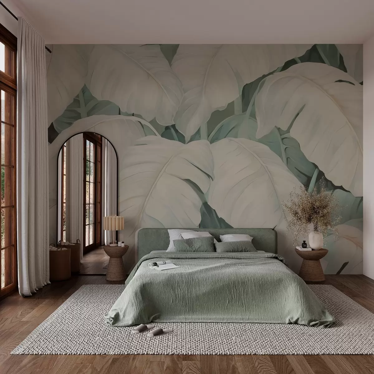 Fototapet Blad imitation målning w03416