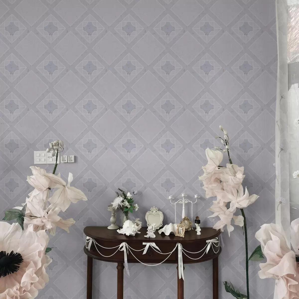 Bakgrund Vita romber på blå bakgrund a00010