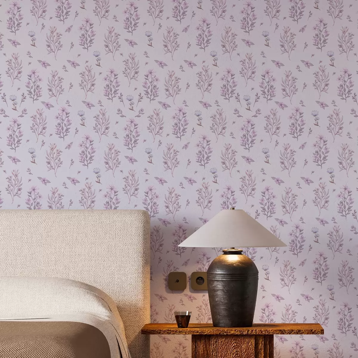 Bakgrund Fina blommor med stjälkar på vit bakgrund a00016