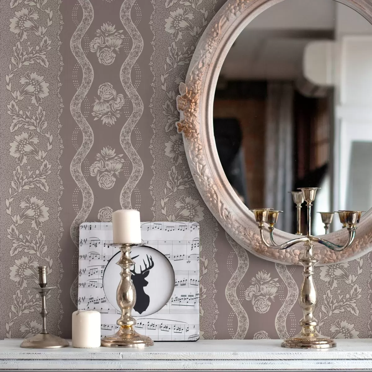 Bakgrund Mjukt geometriskt ornament med blommor och böjda linjer a00033