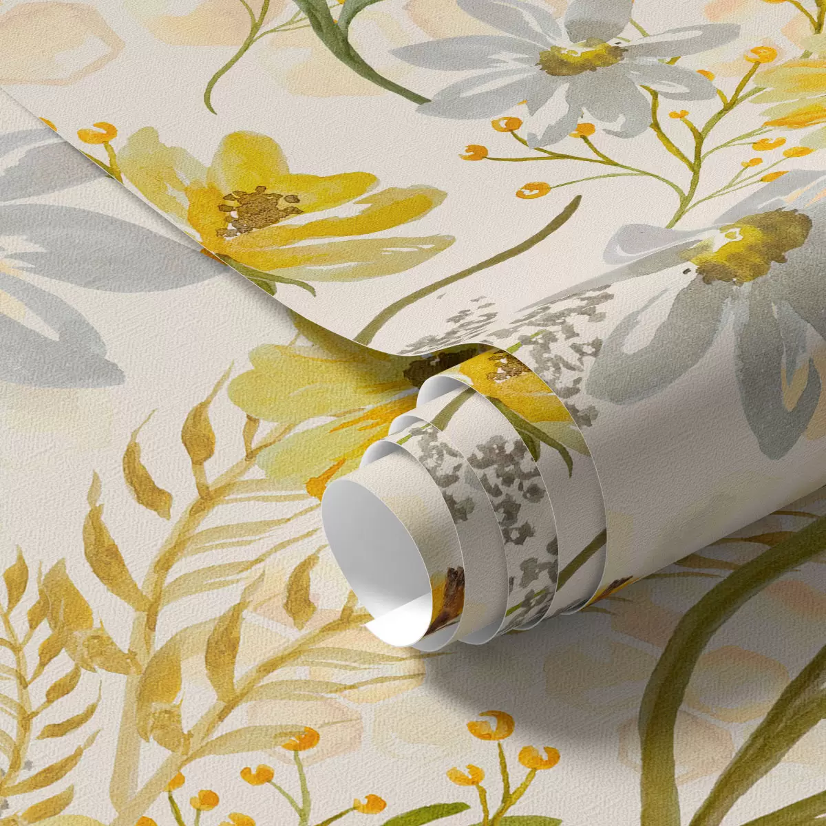 Bakgrund Ljus blomkomposition i gul färg a00045