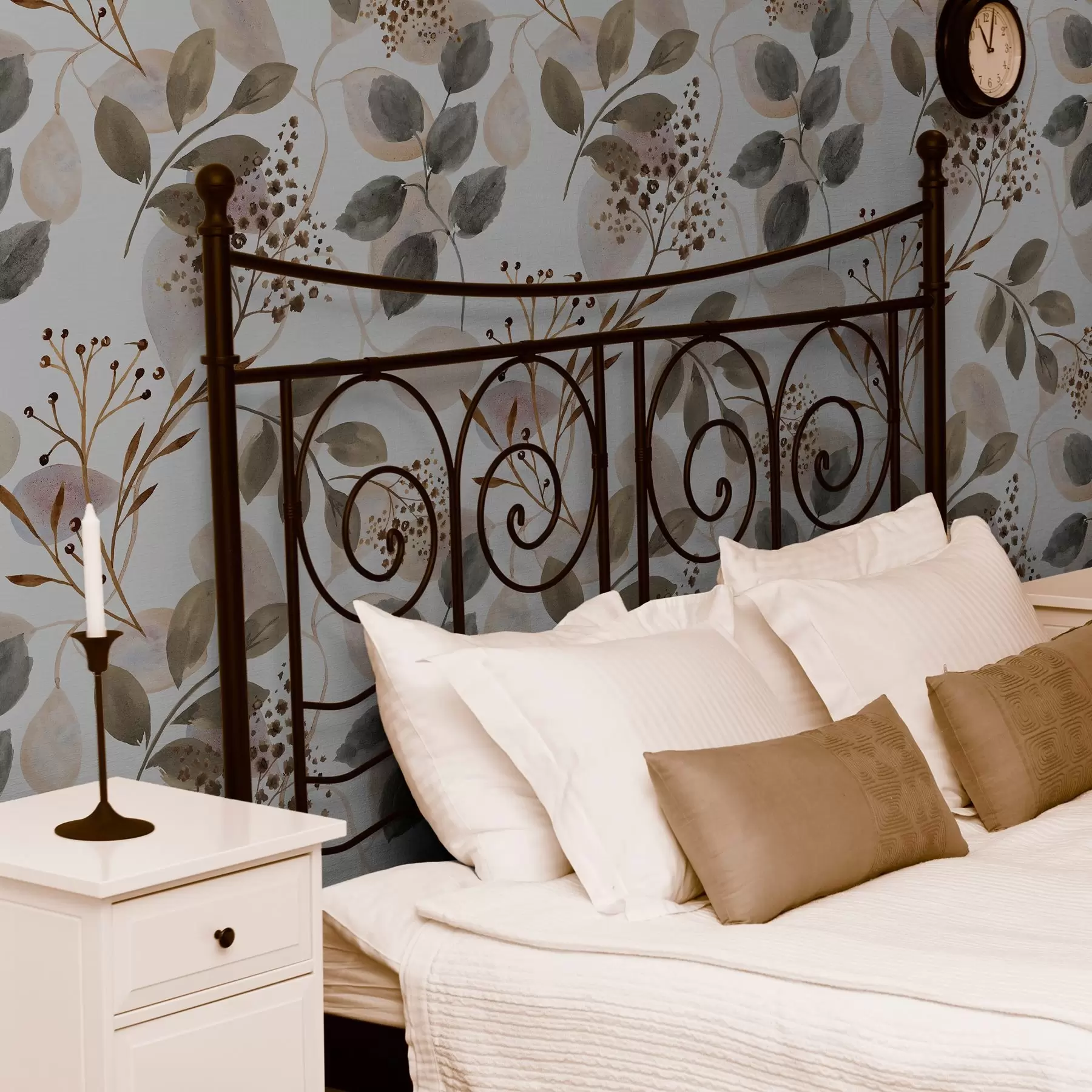 Fototapet Höstlöv i akvarellstil a00048