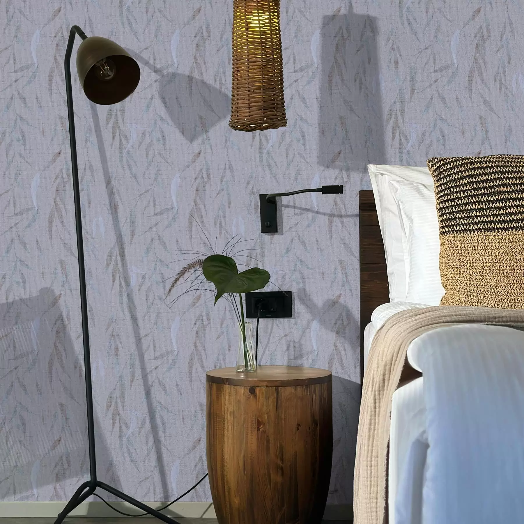 Fototapet Hängande grenar med blad a00095