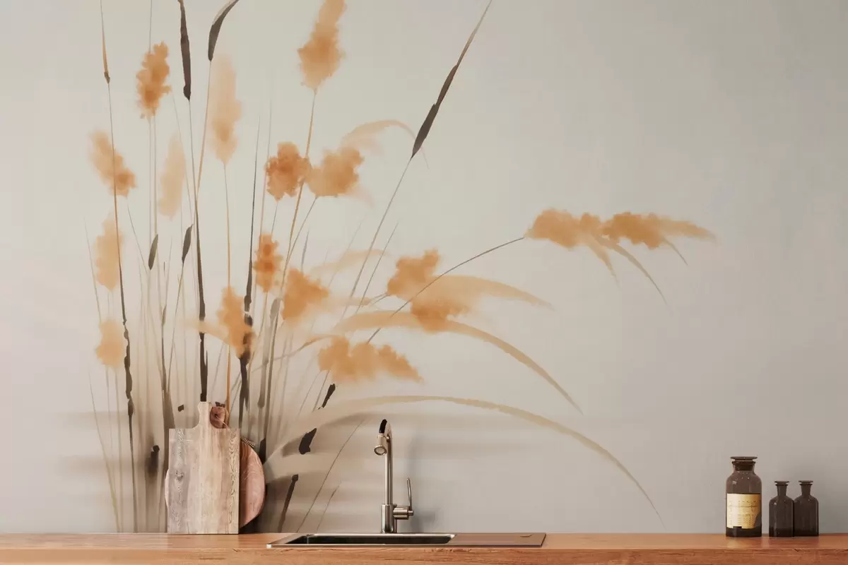 Fototapet Reed imitation akvarell w03463