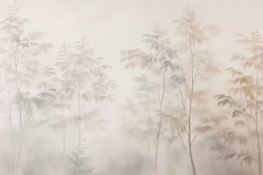 Fototapet Träd imitation akvarell varma färger w03474