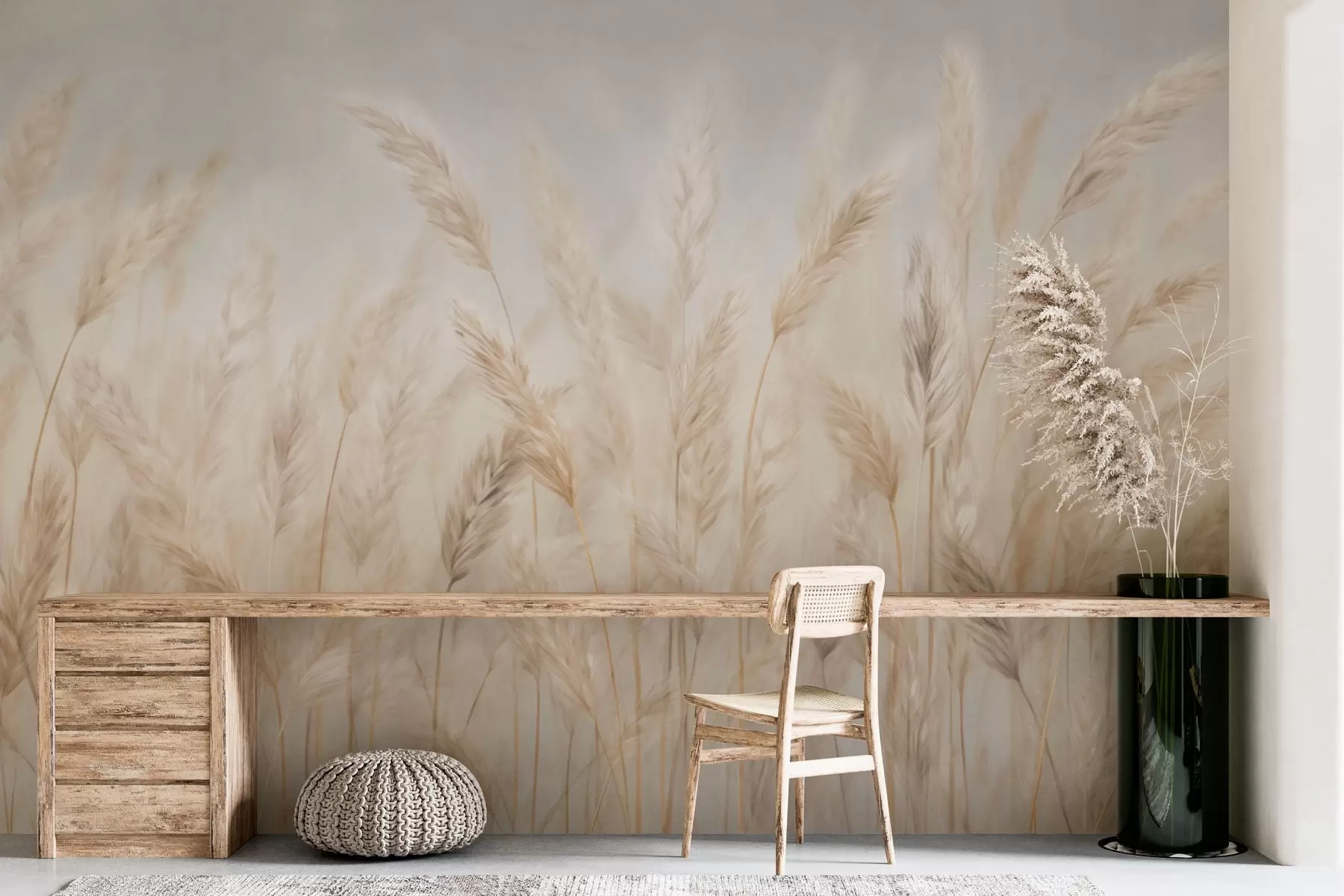 Fototapet Spikelets mot den blå himlen w03530