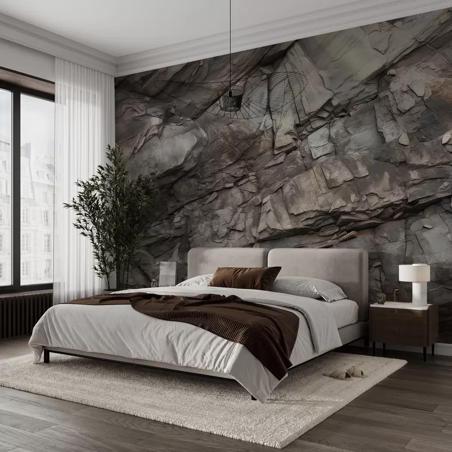 Fototapet Målad bergvägg w03554