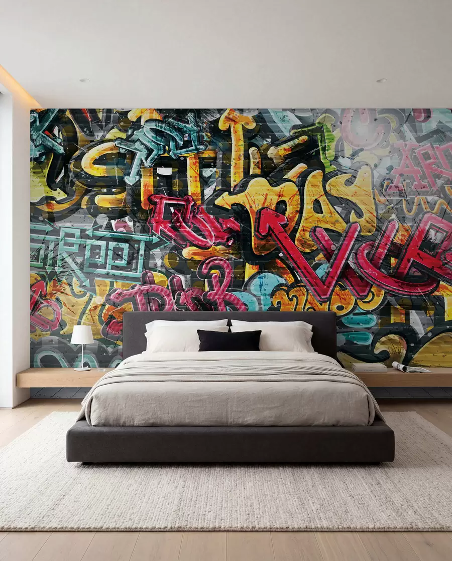 Fototapet Konstfärg, måla och graffiti u56045