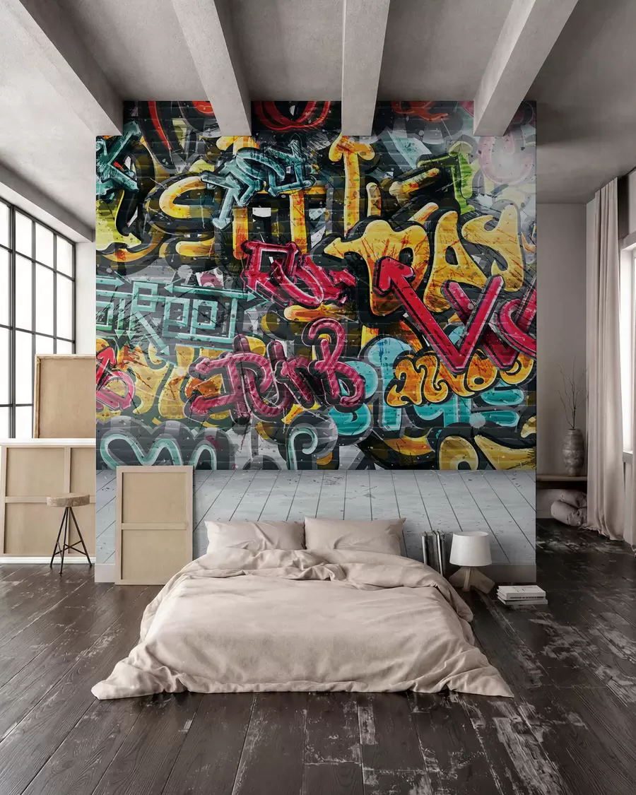 Fototapet Konstfärg, måla och graffiti u56045