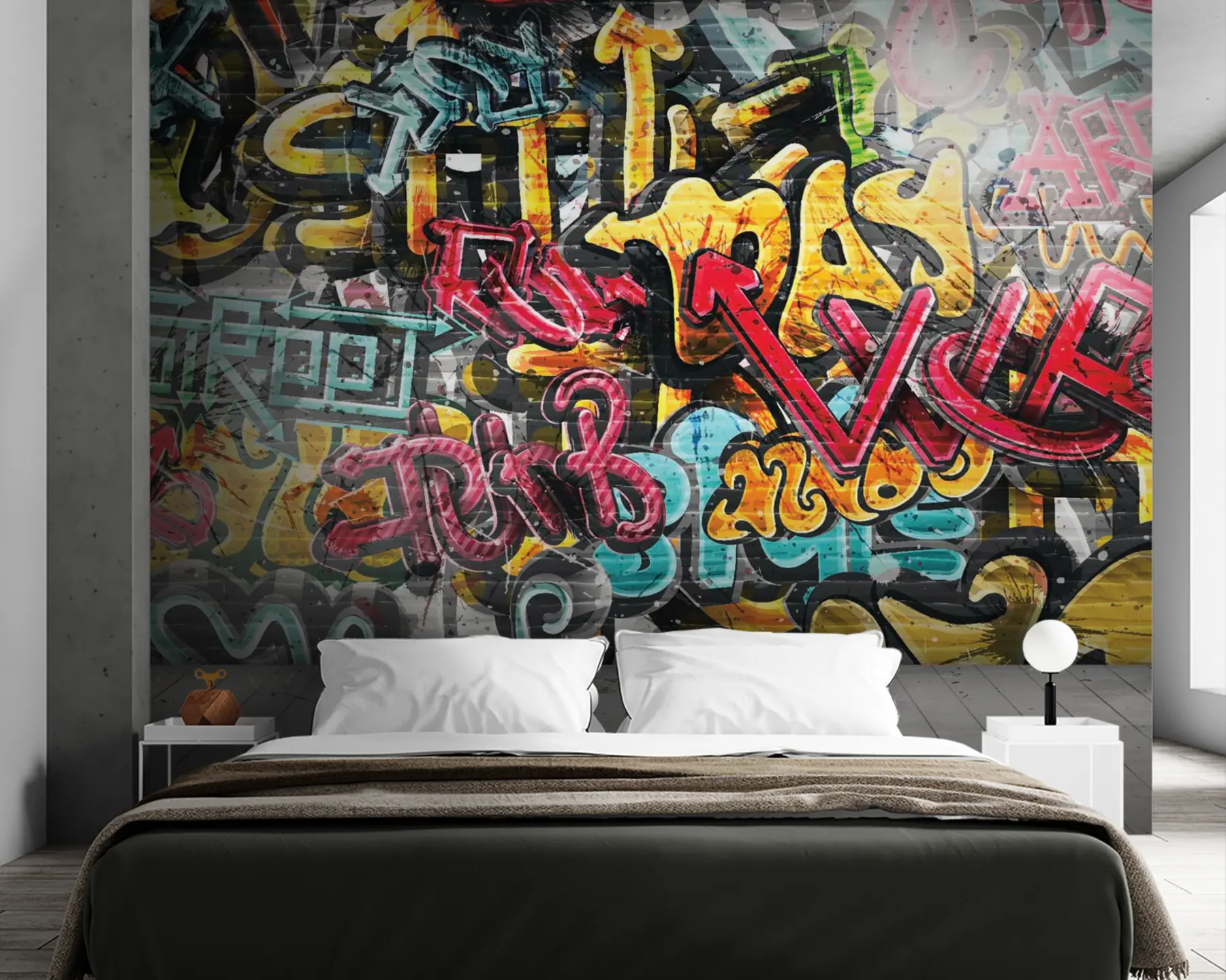 Fototapet Konstfärg, måla och graffiti u56045